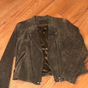 Olive green suede Blank NYC jacket